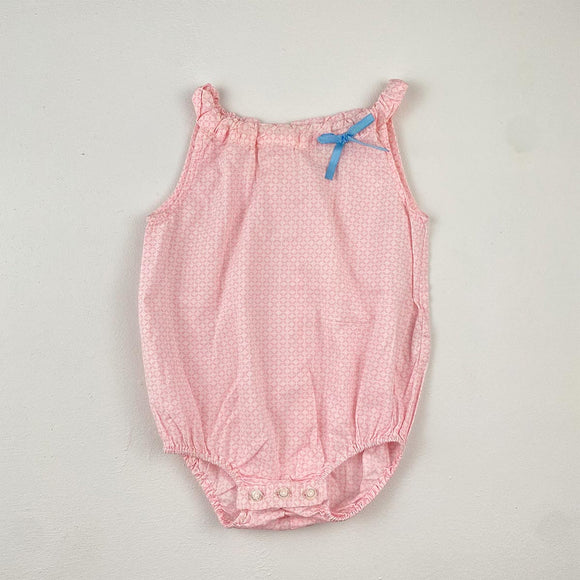 0-3m Girls Pink Pattern Romper - Cotton On