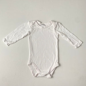 3-6M Girls White Long Sleeve Vest - Felix and Fiona