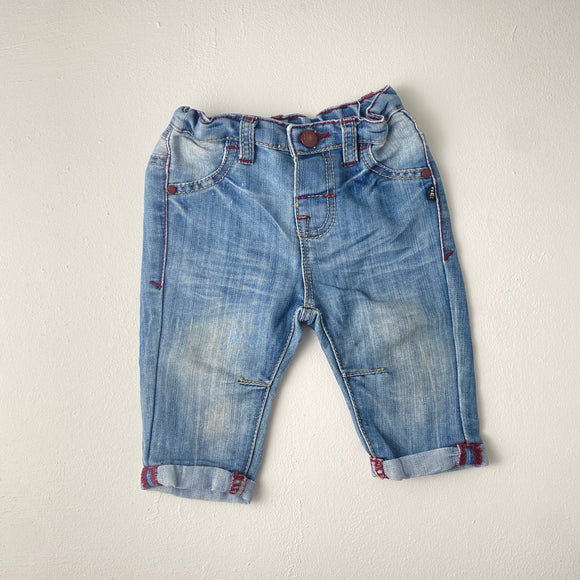 3-6M Girls Denim Pants - Woolworths