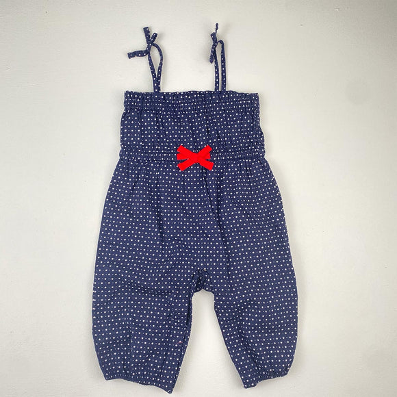3-6M Girls Navy with Stars Jumpsuite - Baby Gap
