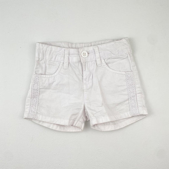 3Y Girls White with Frill shorts - Woolworths