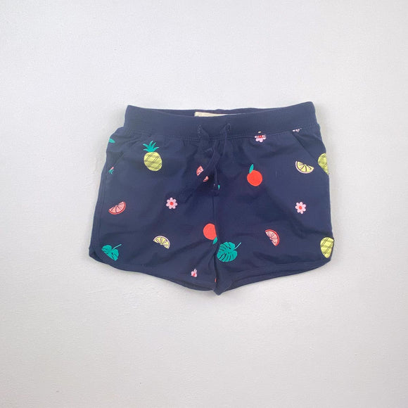 3-4Y Girls Blue With Fruit Shorts - Cotton On