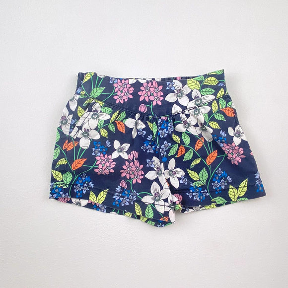 3-4Y Girls Blue With Flower Shorts - Cotton On