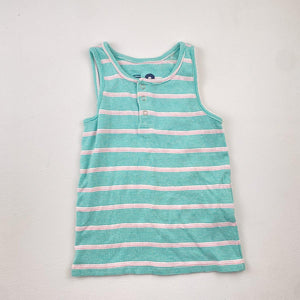 3-4Y Green and Pink Stripe Sleeveless shirt - Cotton On