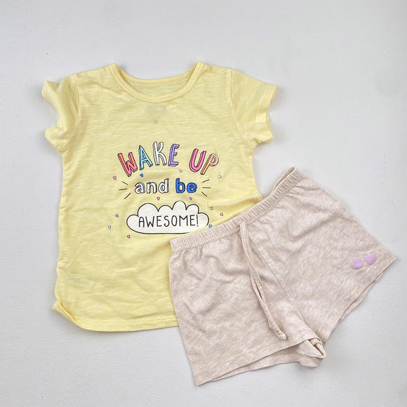 3-4Y Yellow Wake Up Sleepwear Set - Woolworths