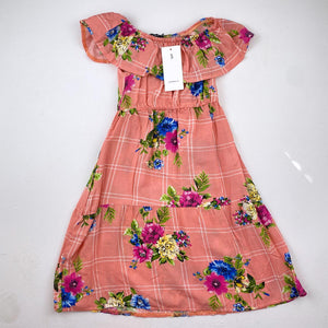 <b><span style="background-color: #ee1f44"><font color="white">&nbsp;*NEW*&nbsp;</font></span></b> 3-4Y Girls Pink Block Dress With Flowers - SuperBalist Kids