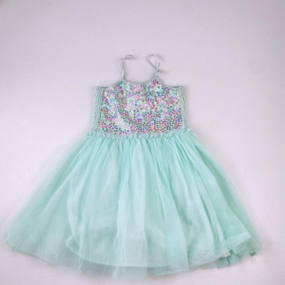 3-4Y Green Sequence Dress - Cotton On