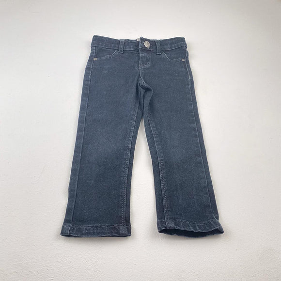 1-2Y Girls Black Denim - Woolworths