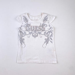 2-3Y Girls White With Pattern Shirt - Guess