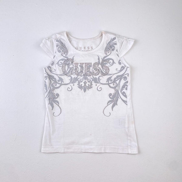 2-3Y Girls White With Pattern Shirt - Guess